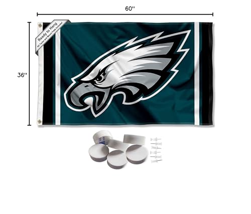 Philadelphia Eagles Logo Banner and Tapestry Wall Tack Pads