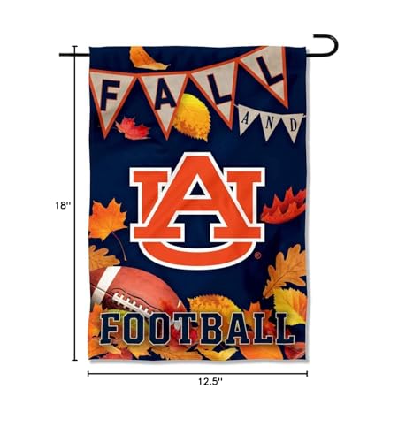 College Flags & Banners Co. Auburn Fall Leaves Football Season Garden Yard Flag