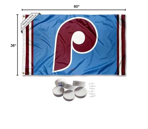 Philadelphia Phillies Retro Vintage Banner and Tapestry Wall Tack Pads