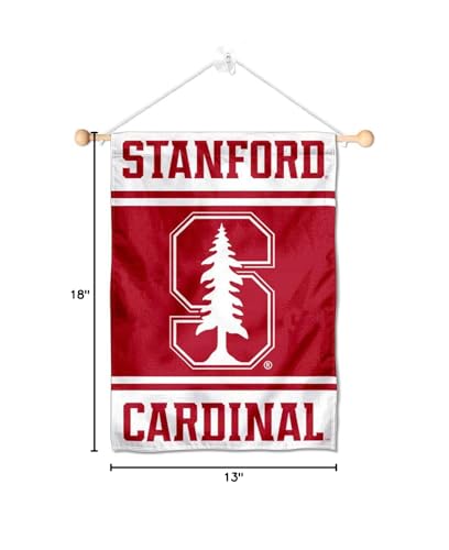 College Flags & Banners Co. Stanford Cardinal Window Wall Banner Hanging Flag with Suction Cup