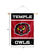 College Flags & Banners Co. Temple Owls Window Wall Banner Hanging Flag with Suction Cup