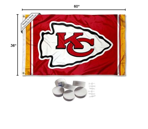 Kansas City Chiefs Banner and Tapestry Wall Tack Pads