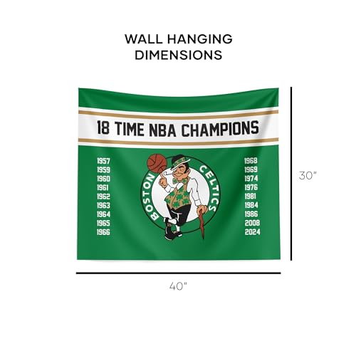 Northwest NBA Boston Celtics NBA Champions 2024 Wall Hanging Tapestry, 34" x 40", Banners