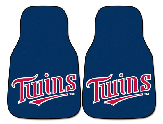 Minnesota Twins Car Mats Printed Carpet 2 Piece Set - Special Order