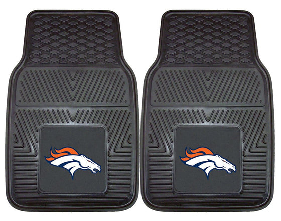 Denver Broncos Car Mats Heavy Duty 2 Piece Vinyl (CDG)