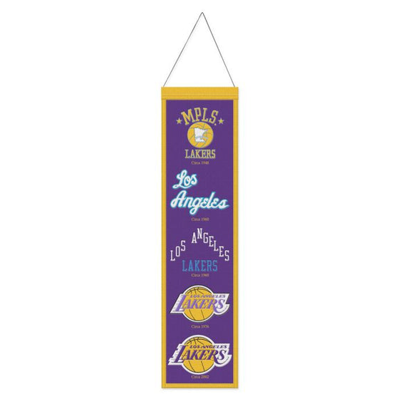 Los Angeles Lakers Wool Banner 8" x 32"