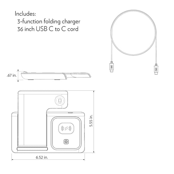 Los Angeles Rams Linen 3 in 1 Charging Station-3