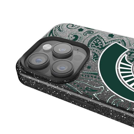 Michigan State Spartans Paisley Bling Phone Case-2