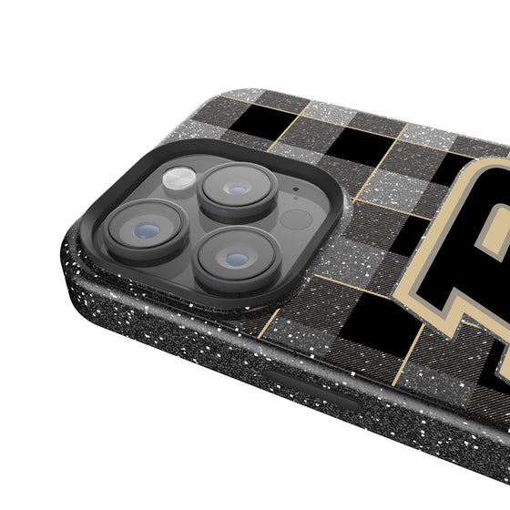 Purdue Boilermakers Plaid Bling Phone Case-2