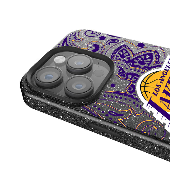 Los Angeles Lakers Paisley Bling Phone Case-2