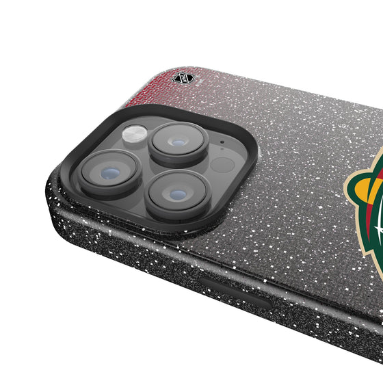 Minnesota Wild Linen Bling Phone Case for Apple iPhone-3