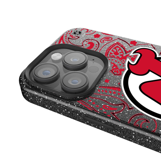 New Jersey Devils Paisley Bling Phone Case-3