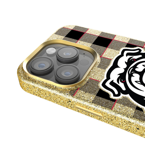 Georgia Bulldogs Plaid Bling Phone Case-2