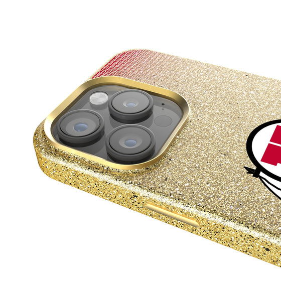 University of Utah Utes Linen Bling Phone Case for Apple iPhone-3