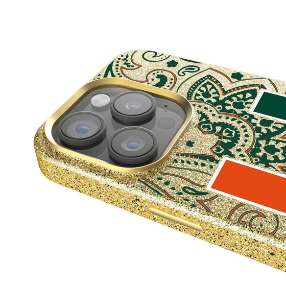 Miami Hurricanes Paisley Bling Phone Case-2