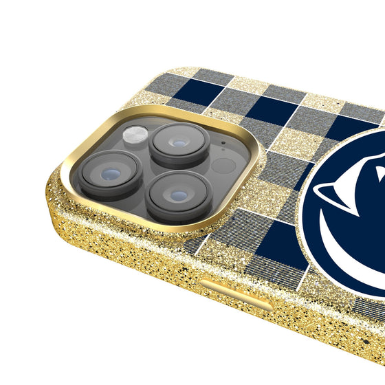 Penn State Nittany Lions Plaid Bling Phone Case-2