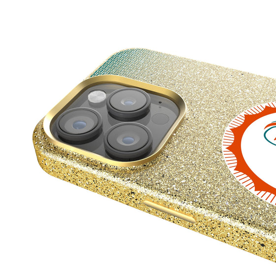 Miami Dolphins 1966-1973 Historic Collection Linen Bling Phone Case for Apple iPhone-3