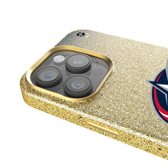 Columbus Blue Jackets Linen Bling Phone Case for Apple iPhone-3
