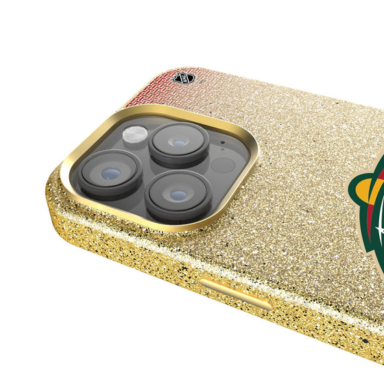 Minnesota Wild Linen Bling Phone Case for Apple iPhone-3