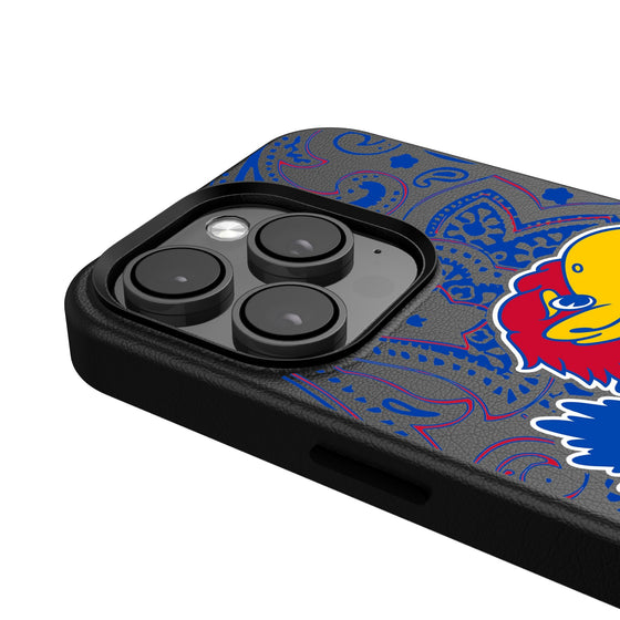 Kansas Jayhawks Paisley Magnetic Phone Case-4