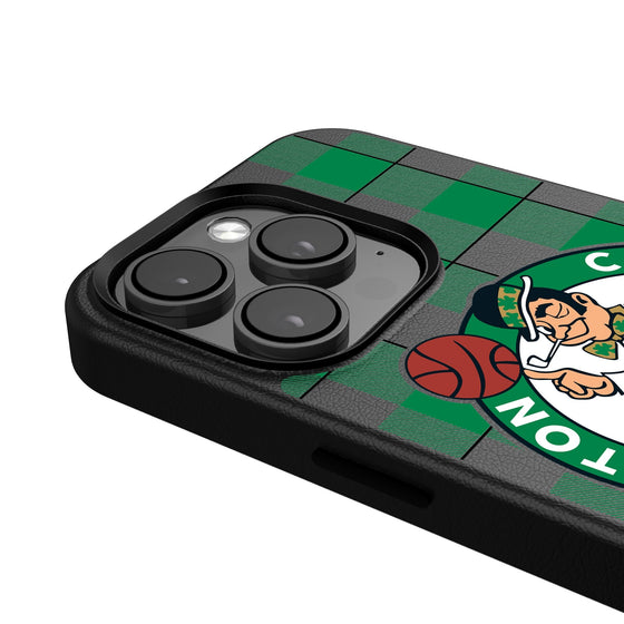 Boston Celtics Plaid Magnetic Phone Case-4