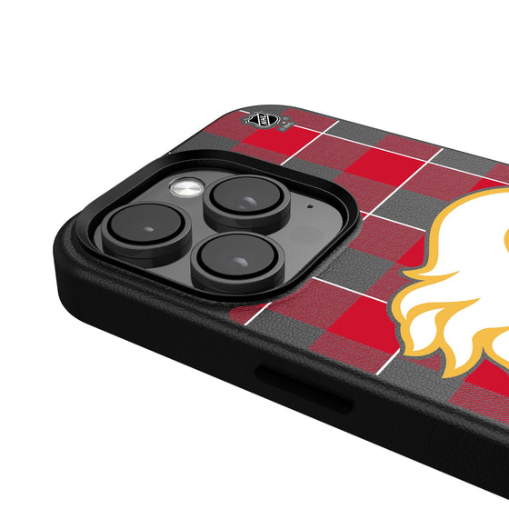 Calgary Flames Plaid MagSafe Compatible Phone Case-4