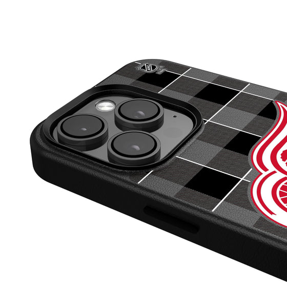 Detroit Red Wings Plaid MagSafe Compatible Phone Case-4