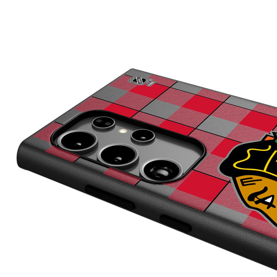 Chicago Blackhawks Plaid MagSafe Compatible Phone Case-3