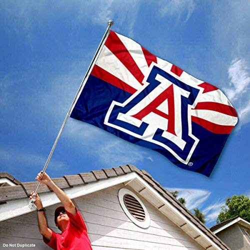 College Flags & Banners Co. Arizona Wildcats AZ State and USA Flag 3x5 Set