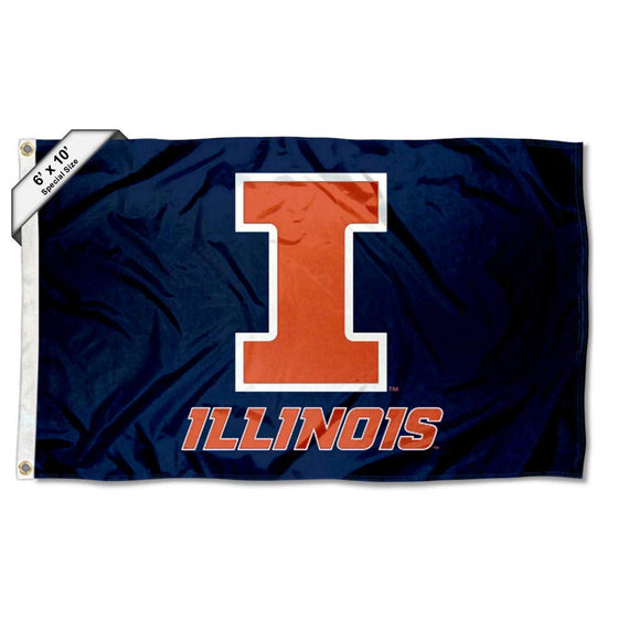 College Flags & Banners Co. Illinois Fighting Illini 6x10 Feet Large Flag