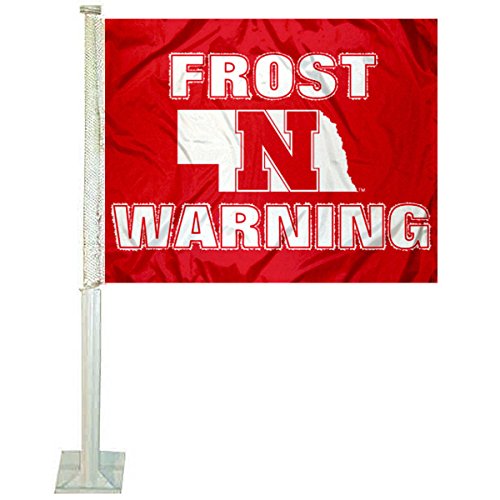 College Flags & Banners Co. Nebraska Cornhuskers Frost Warning Car Flag