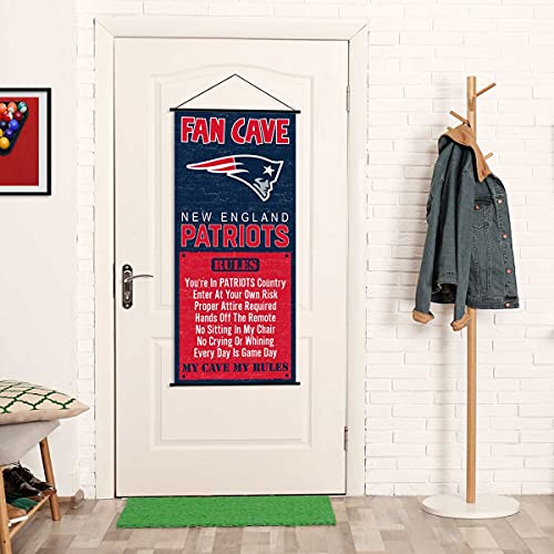 WinCraft New England Patriots Man Cave Fan Banner Wall Door Scroll