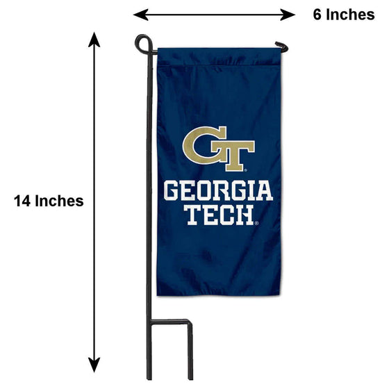 College Flags & Banners Co. Georgia Tech Yellow Jackets Mini Garden and Flower Pot Flag Topper