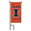 College Flags & Banners Co. Illinois Fighting Illini Mini Garden and Flower Pot Flag Topper