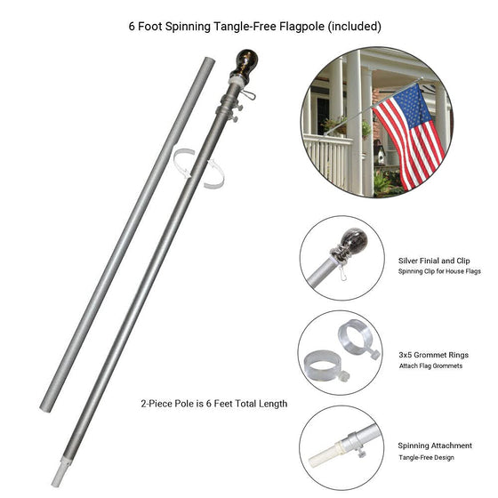 WinCraft New Orleans Saints Flag Pole and Bracket Kit