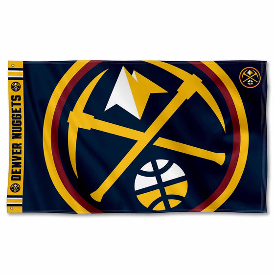 WinCraft Denver Nuggets Printed Header 3x5 Premium Banner Flag