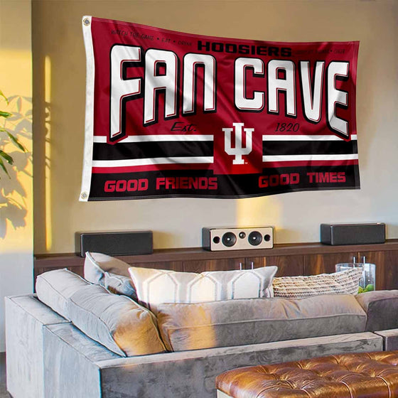 Indiana Hoosiers Fan Man Cave Banner Flag