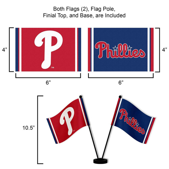 WinCraft Philadelphia Phillies Desk and Table Top Flags