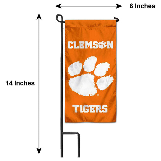 College Flags & Banners Co. Clemson Tigers Mini Garden and Flower Pot Flag Topper