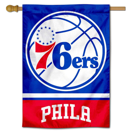 WinCraft Philadelphia 76ers Two Ply and Double Sided House Flag