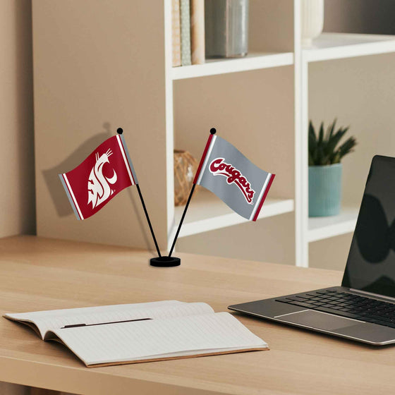 WinCraft Washington State Cougars Desk and Table Top Flags