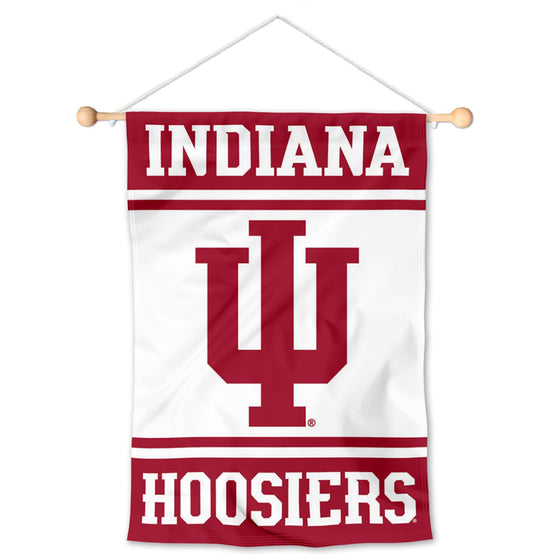 College Flags & Banners Co. Indiana Hoosiers Window Wall Banner Hanging Flag with Suction Cup