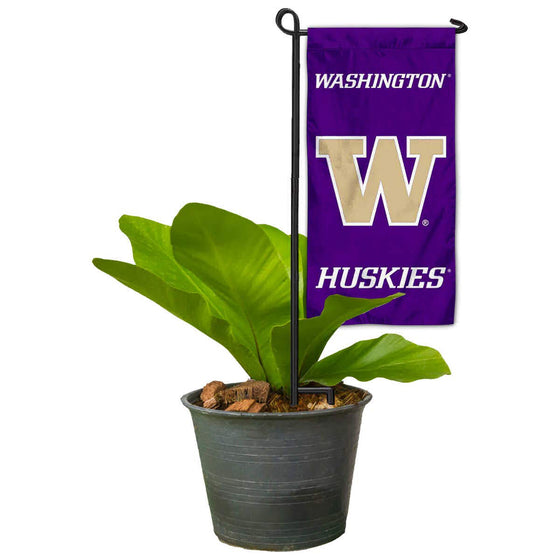 College Flags & Banners Co. Washington Huskies Mini Garden and Flower Pot Flag Topper