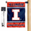 College Flags & Banners Co. Illinois Fighting Illini Garden Flag and Mailbox Post Pole Mount Holder Set