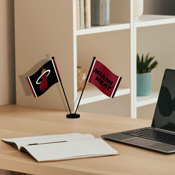 WinCraft Miami Heat Desk and Table Top Flags