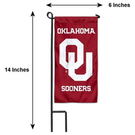 College Flags & Banners Co. Oklahoma Sooners Mini Garden and Flower Pot Flag Topper