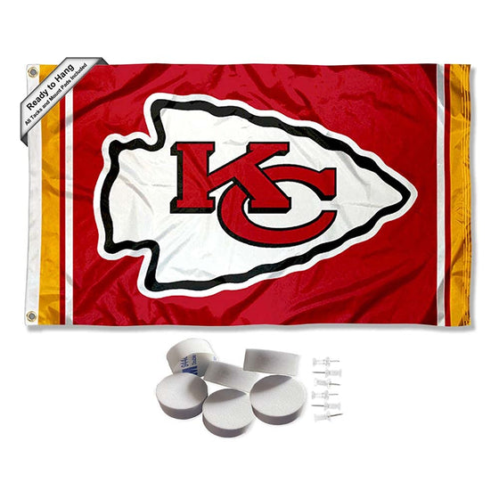 Kansas City Chiefs Banner and Tapestry Wall Tack Pads