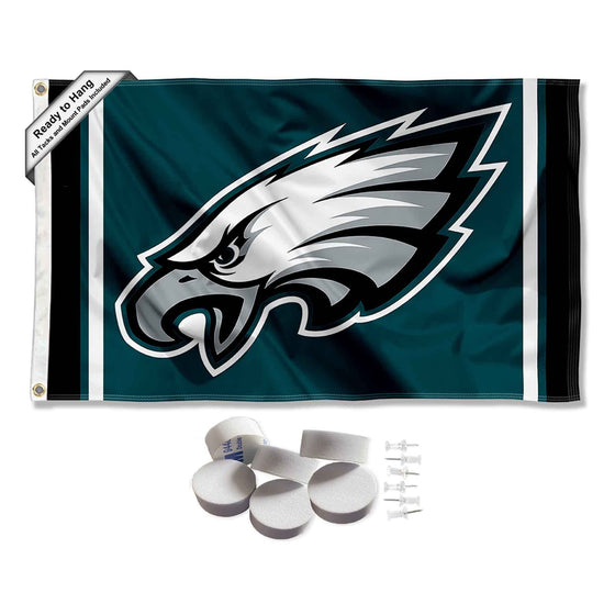 Philadelphia Eagles Logo Banner and Tapestry Wall Tack Pads