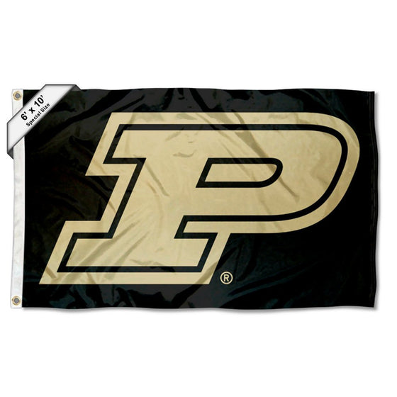 College Flags & Banners Co. Purdue Boilermakers 6x10 Feet Slanted P Flag