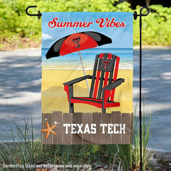 College Flags & Banners Co. Texas Tech Red Raiders Summer Season Vibes Double Sided Garden Yard Flag